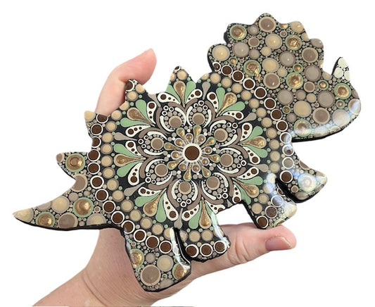 Triceratops: Hand Painted Wood Cut-Out